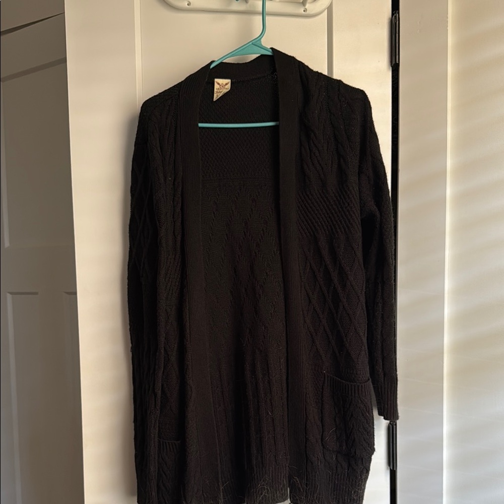 Faded Glory Black Cardigan Sweater